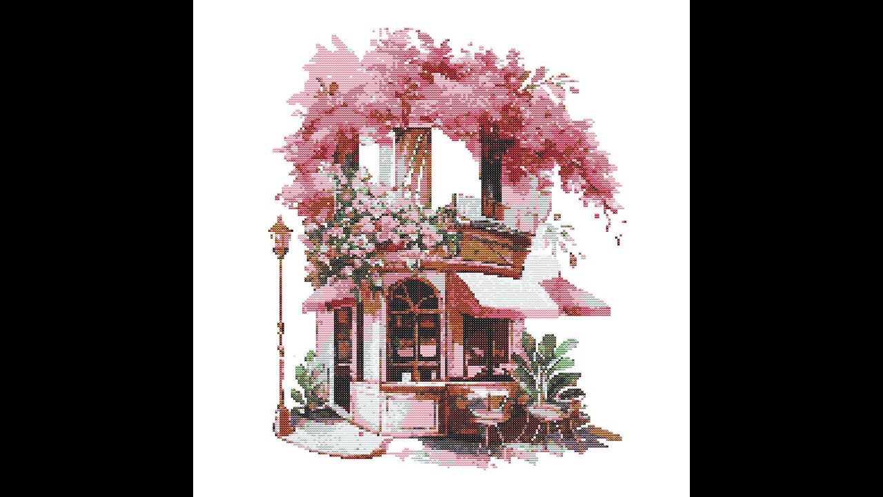 CAFÉ IN BLOOM Cross Stitch Pattern by Welovit | welovit.net | #welovit