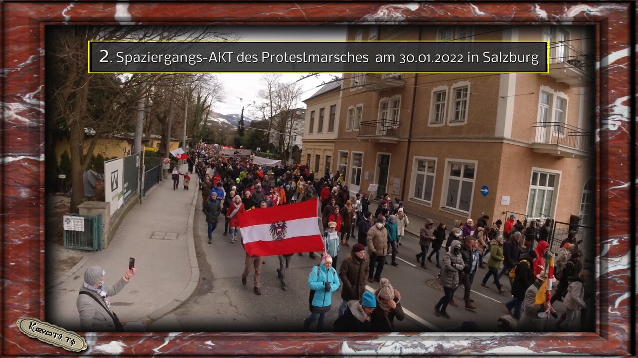 2. Spaziergangs-AKT des Protestmarsches am 30.01.2022 in Salzburg