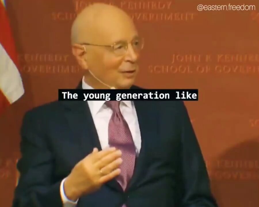 DAVOS, world ECONOMIC CRIMINAL KLAIS VAN SWAB MY BALLS TALKING ABOUT THE GREAT RESET.