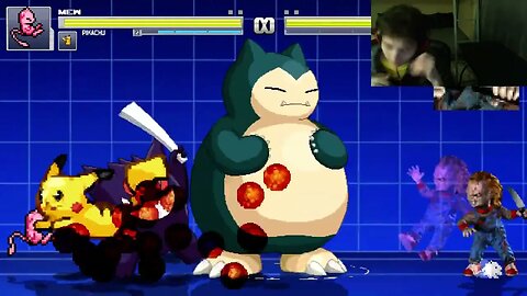 Pokemon Characters (Pikachu, Gengar, Snorlax, And Mew) VS Chucky The Killer Doll In An Epic Battle