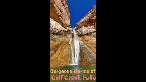 Stunning Waterfall in Slow-Mo, Calf Creek Falls