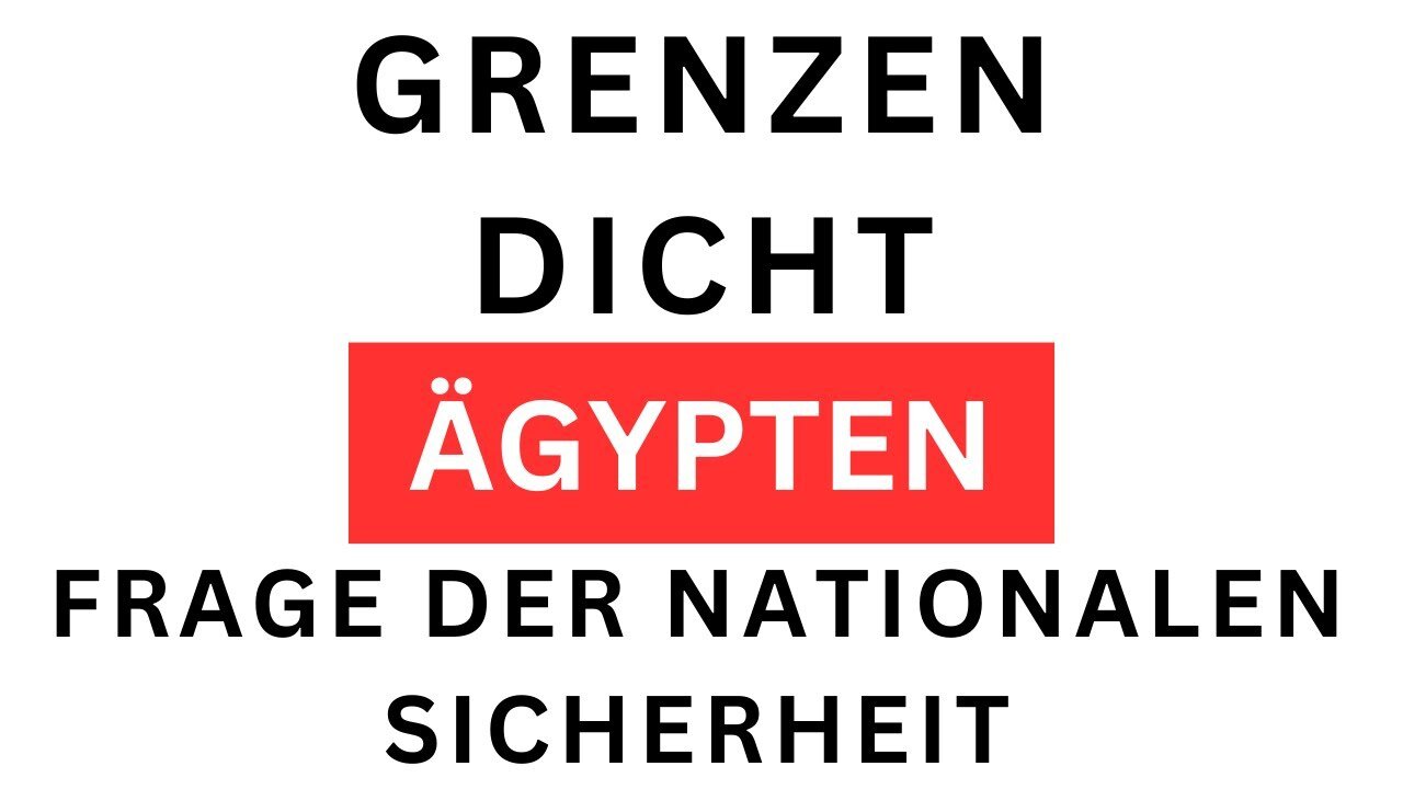 Ägypten macht was Deutschlands "Politiker" nicht wollen !!!@BEEFree🙈🐑🐑🐑 COV ID1984