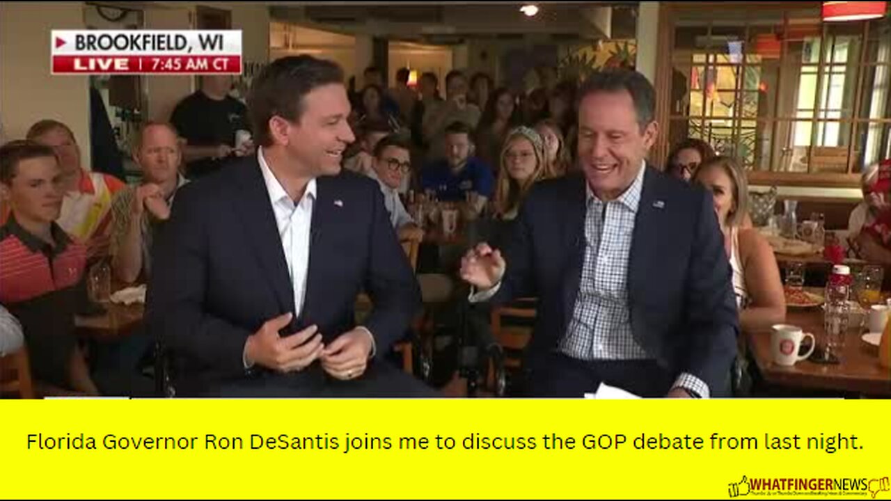 Florida Governor Ron DeSantis joins me to discuss the GOP debate from last night.