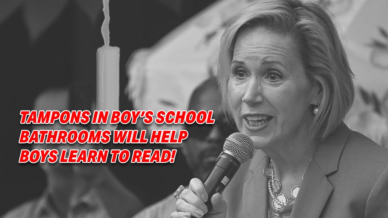 TIM WALZ'S WIFE SAYS TAMPONS IN BOY'S SCHOOL BATHROOMS WILL HELP BOYS LEARN TO READ!