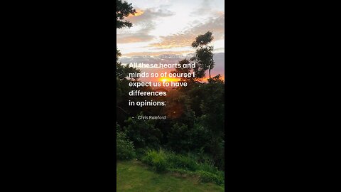 Differences in opinions - Chris Raleford
