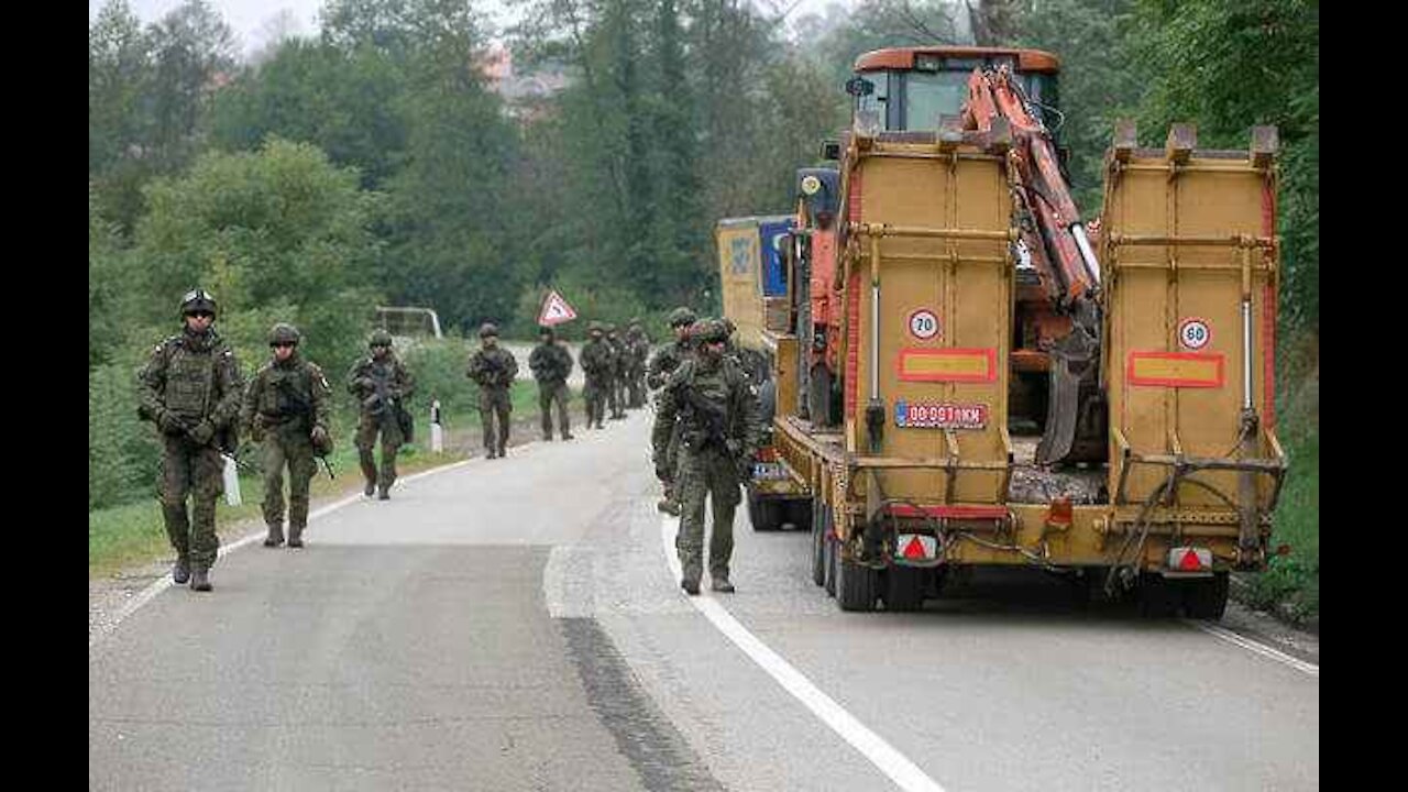 NATO Troops Patrol Kosovo-Serbia Border After Truck Blockade