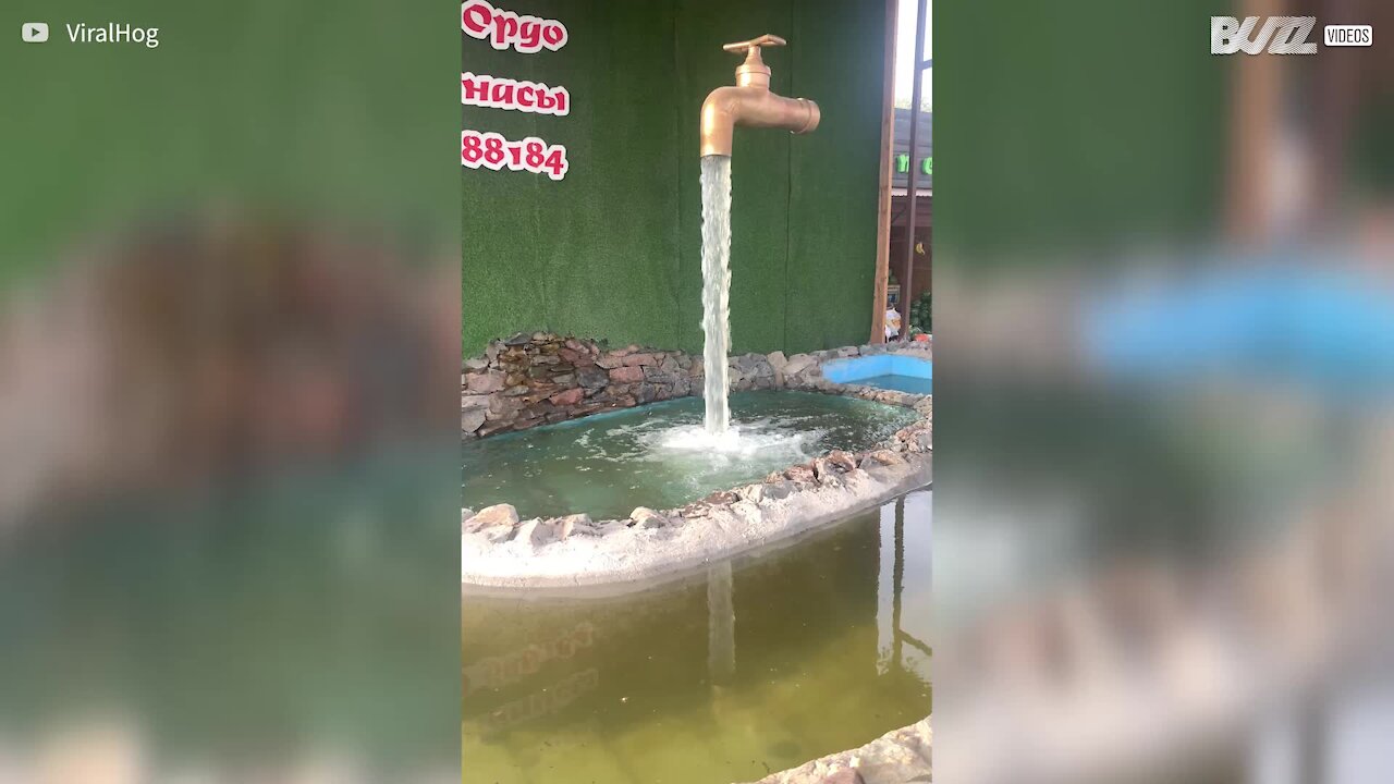 Floating tap provides water, magically!