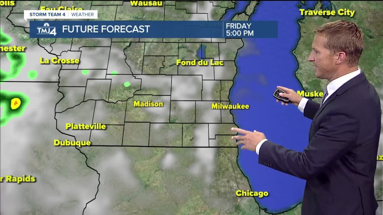 Partly cloudy skies Friday, temperatures in the 70s