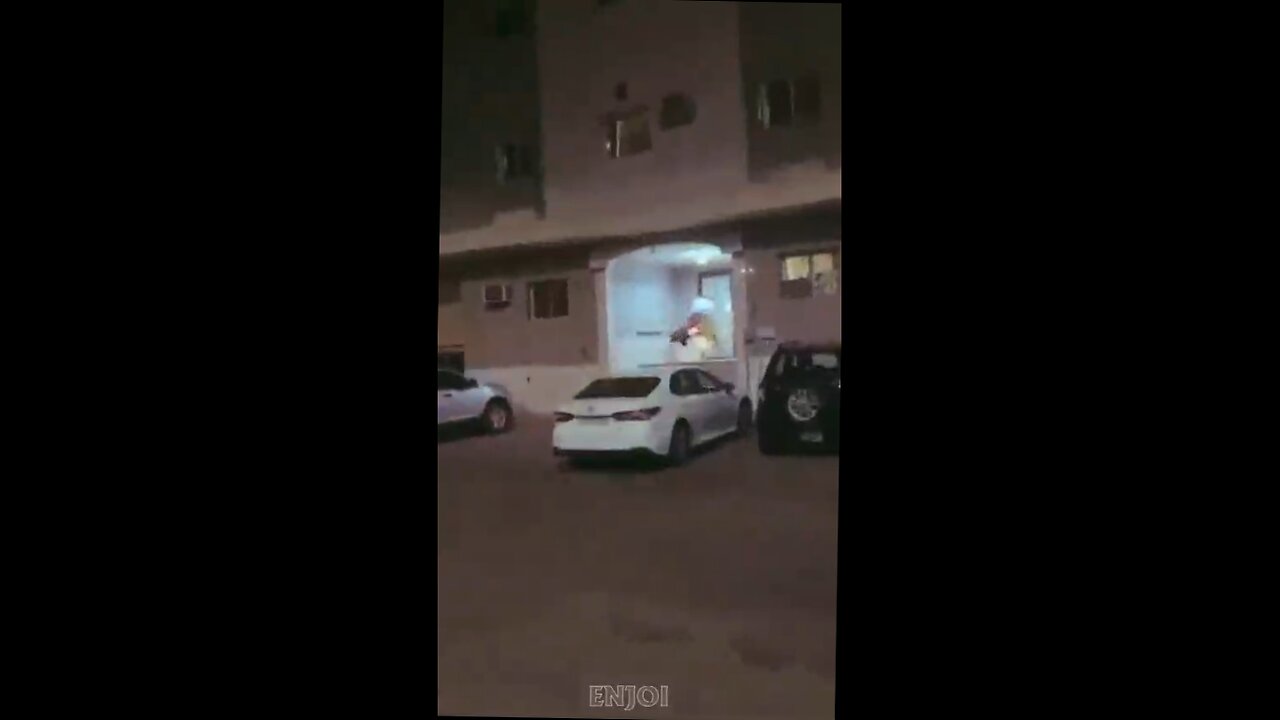 dude can't stop on his motorbike and flies through a door.