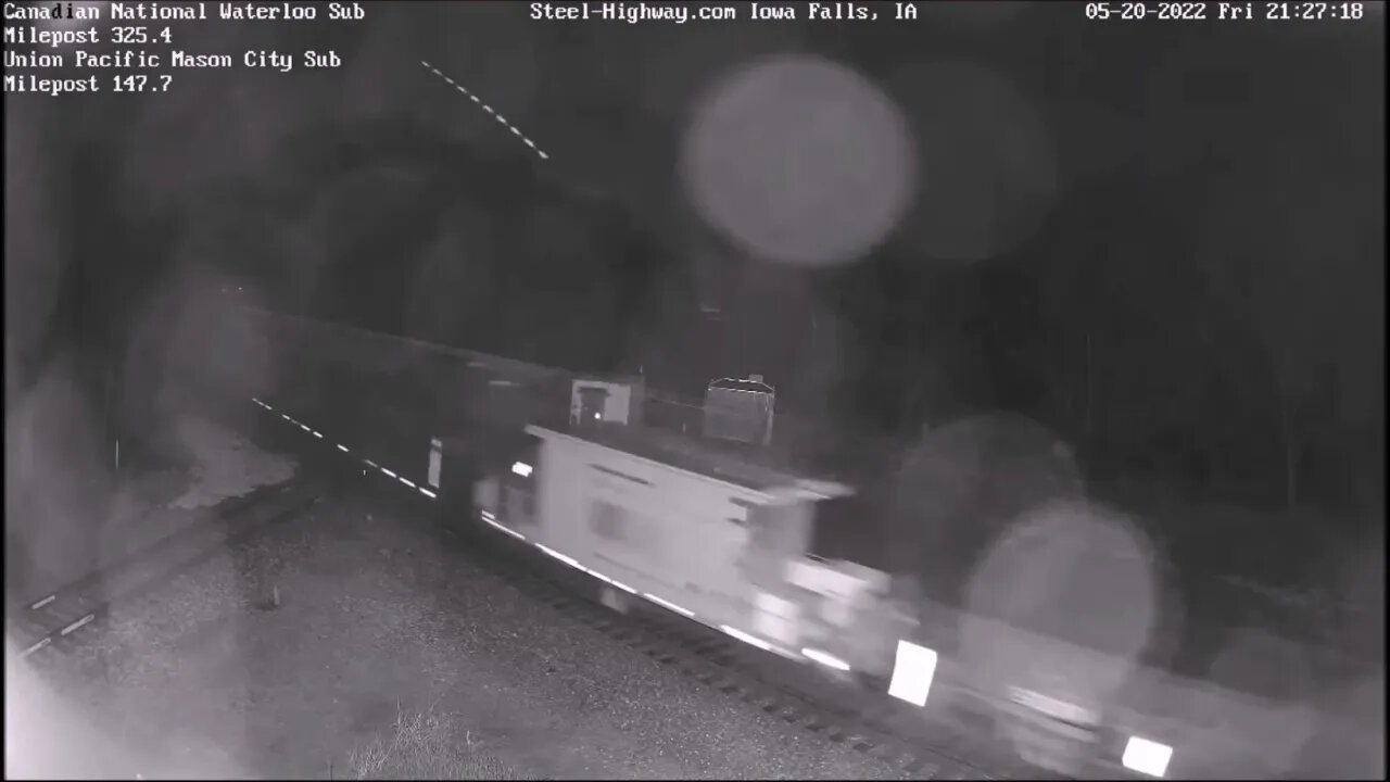 SB UP Manifest with MP Caboose 7512 Mid train at Mills Tower on May 20, 2022 #SteelHighway