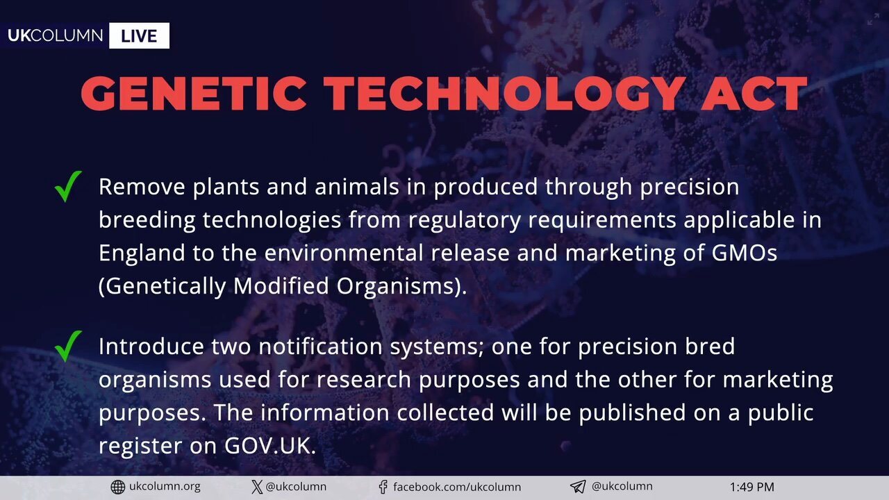 Replacing Farmland Food Production with Lab-Grown Genetically Altered Alternatives? - UK Column News