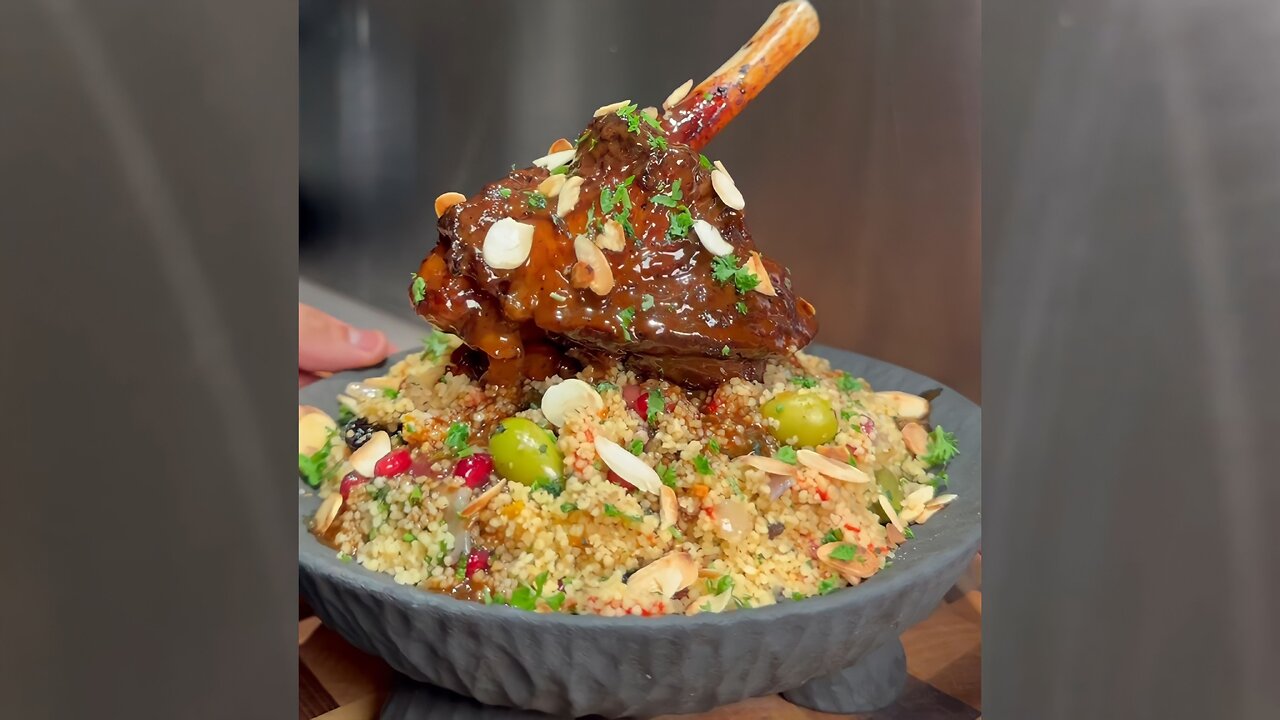 Slow-cooked Lamb Shank with Locris wine reduction.