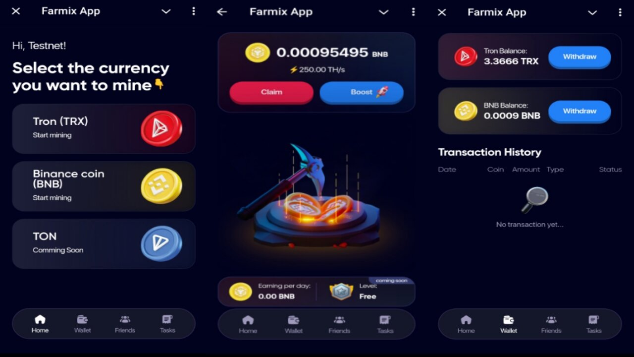 Farmix App | Mine And Earn Free BNB Ans TRX Tokens | New Telegram Crypto Mining Bot