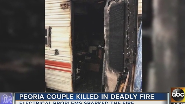 Peoria couple killed in camper fire