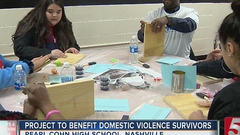 Students Give To Domestic Violence Victims