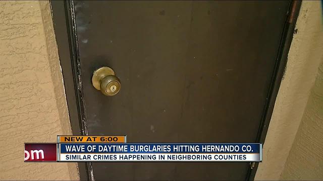 Wave of daytime burglars striking Hernando County