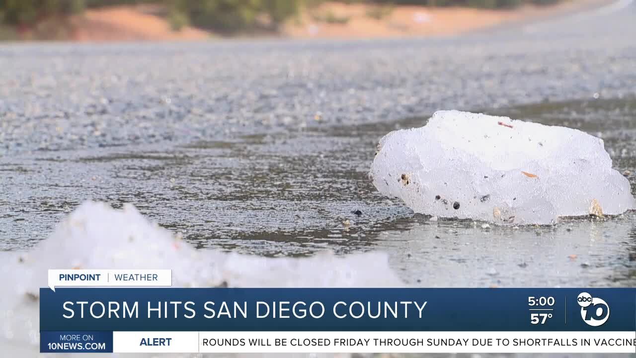 Winter weather hits San Diego