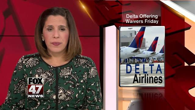 Delta to issue travel waivers for Michigan flight