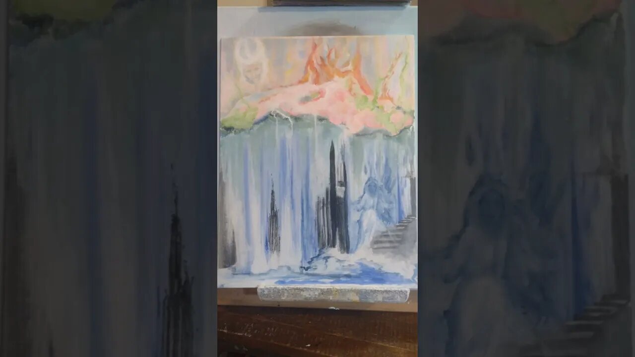 Reading of the scrolls (Official) Acrylic on canvas board #revelation #Scrolls