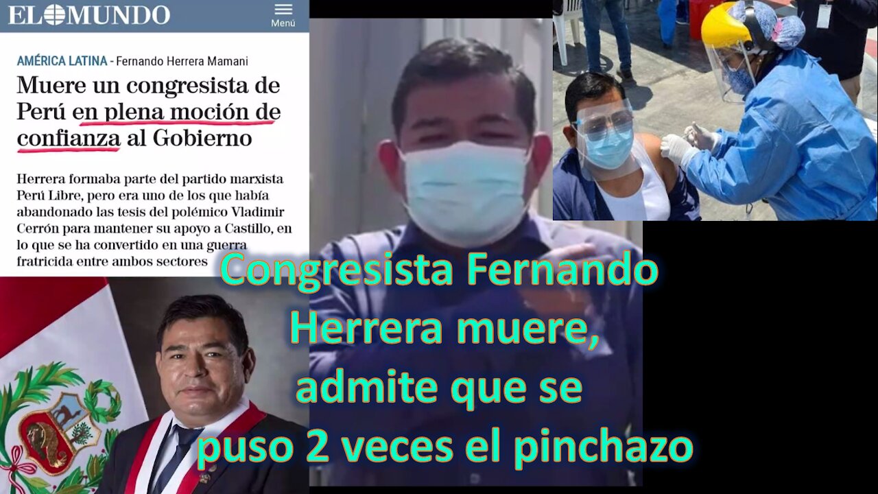 Muere congresista peruano por uno de los efectos adversos que causa el pinchazo