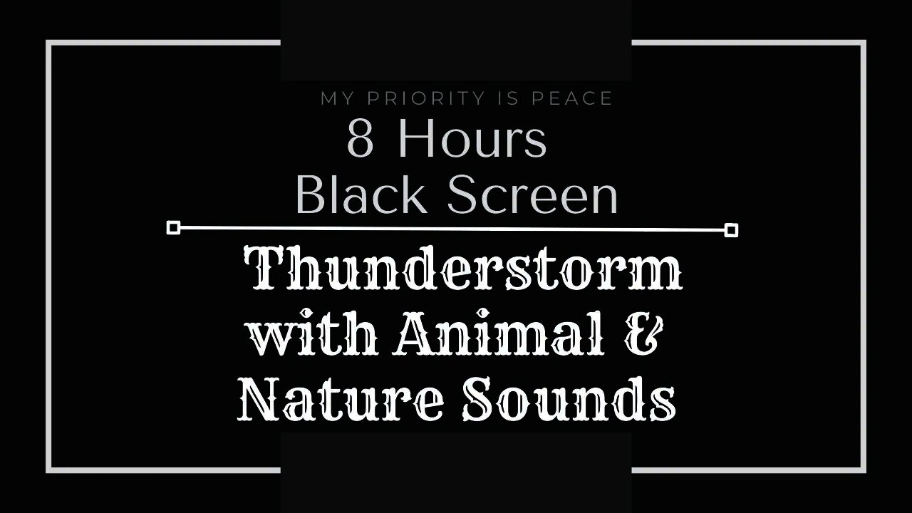 Strong Thunderstorm with Rain | No Ads | Rain Sounds | Nature | Animals | Thunder