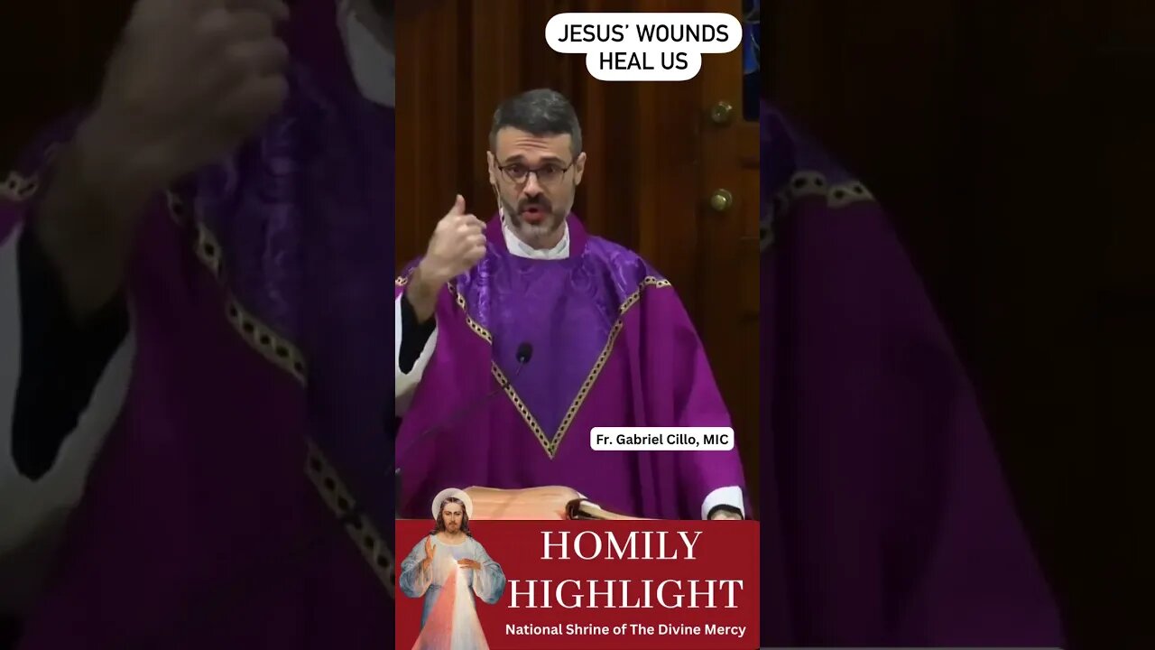 Jesus' wounds heal us. Jesus, I trust in You. #homilyhighlight #divinemercy #shrineofdivinemercy