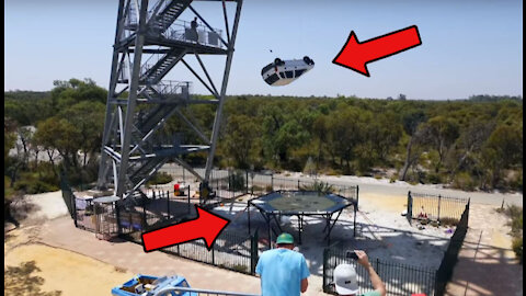 MUST SEE CAR ON TRAMPOLINE 2021