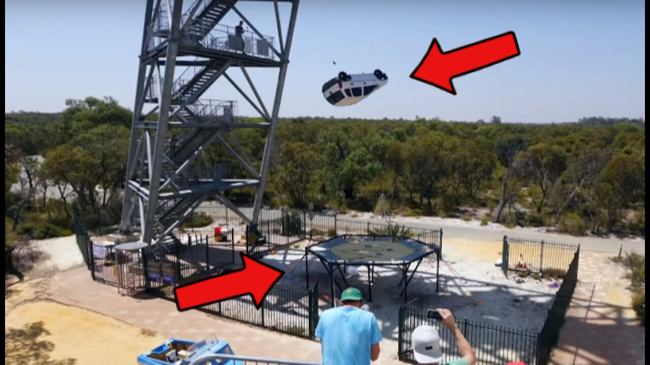 MUST SEE CAR ON TRAMPOLINE 2021