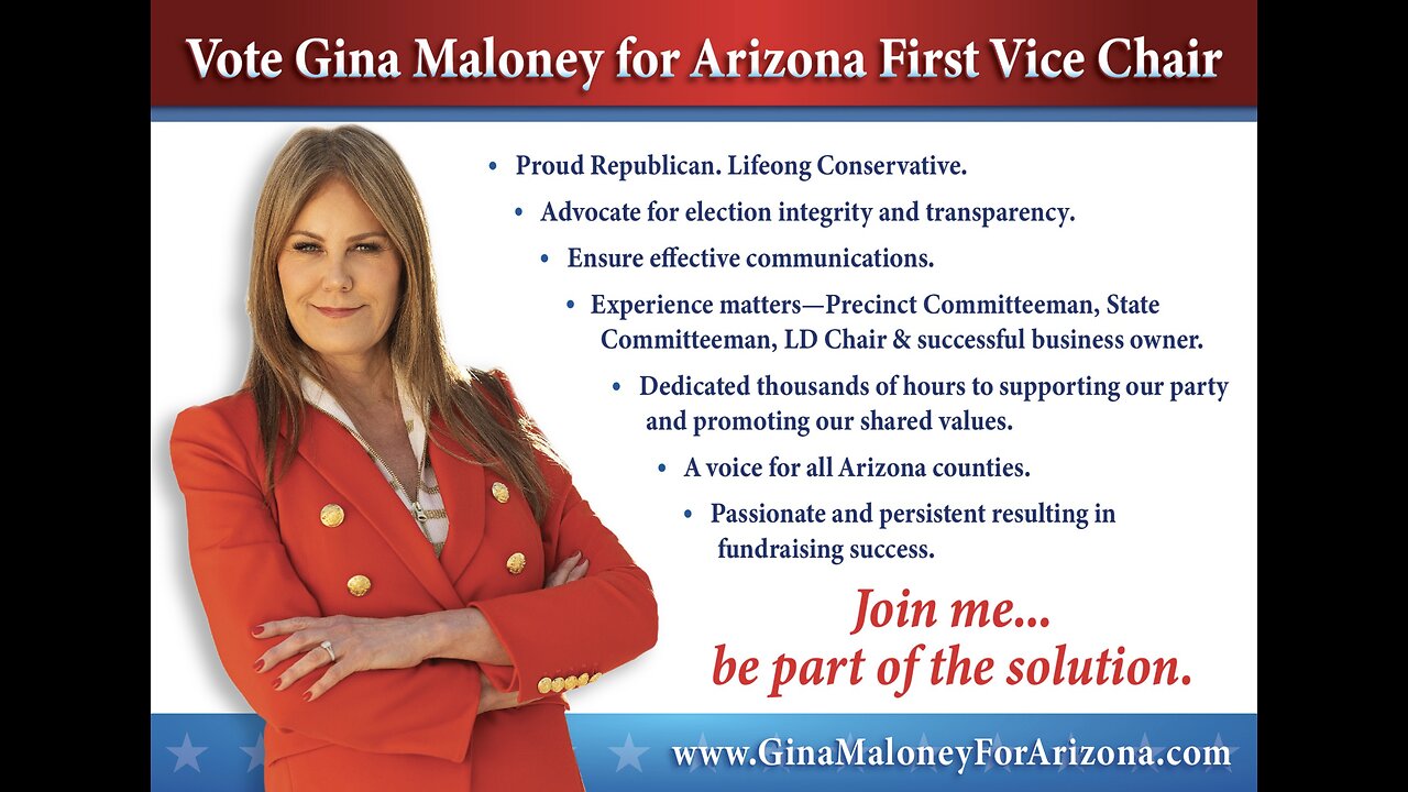 Vote for Gina Maloney For 1st Vice Chair - AZ GOP