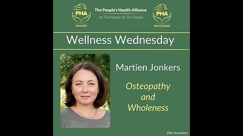 Wellness Wednesday with Martien Jonkers - Osteopathy and Wholeness