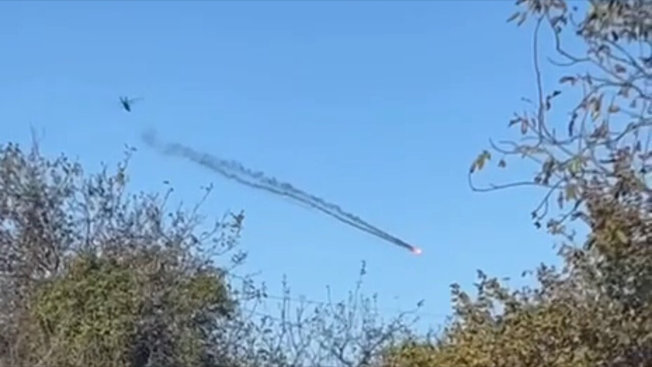 Ukrainian Mi-24 helicopter Destroys Iranian drone “Shahed 136”