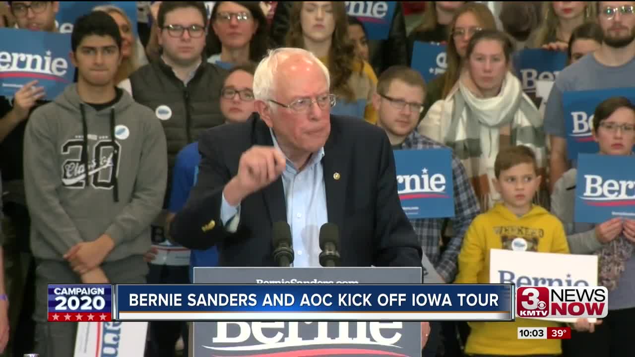 Bernie Sanders rallies in Council Bluffs