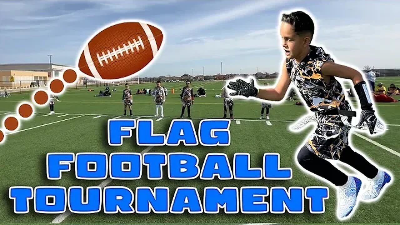 8U Flag Football Tournament Highlights in Texas - Leander Megs ! Noah's Chop