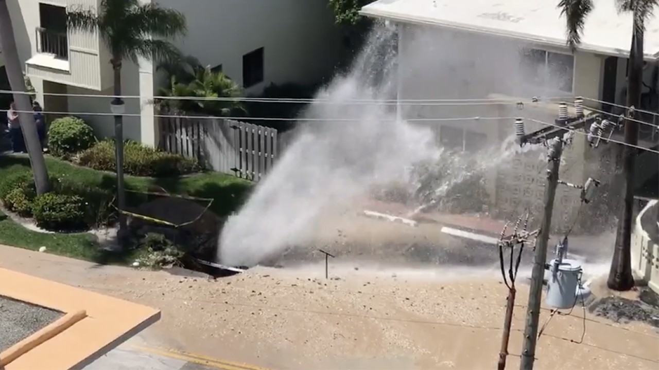 VIDEO: Major water main break in Palm Beach Shores