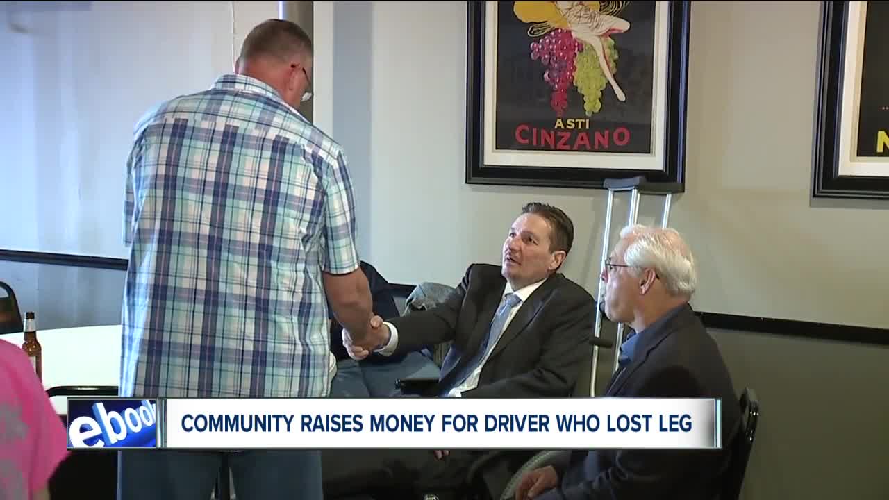 Community comes together for tow truck driver who lost part of his leg on the job