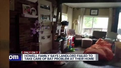 Howell family says landlord failed to take car of bat problem a their home