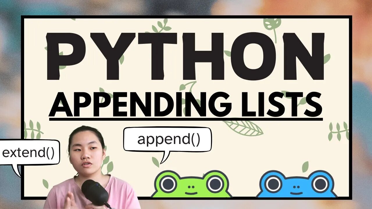 Study Python with Tinateach : Appending Lists