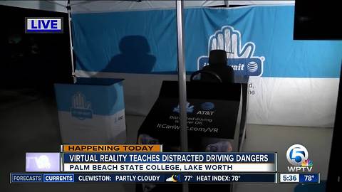 Distracted-driving simulator Monday at Palm Beach State College