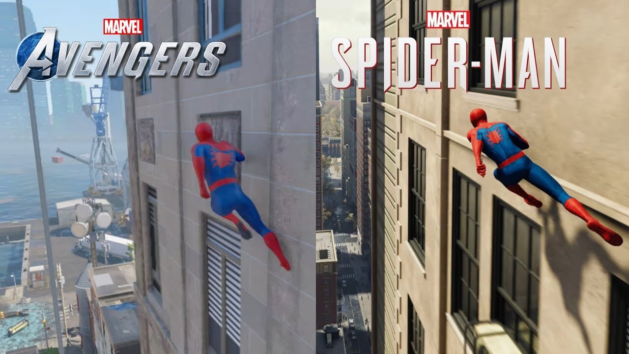 Spider-man Mechanics Comparison | Marvel's Avengers Game And Spiderman 2018 Game