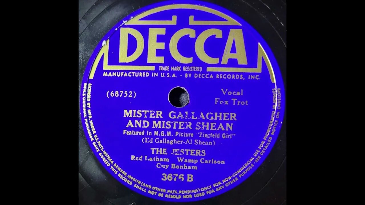 The Jesters - Mister Gallagher and Mister Shean