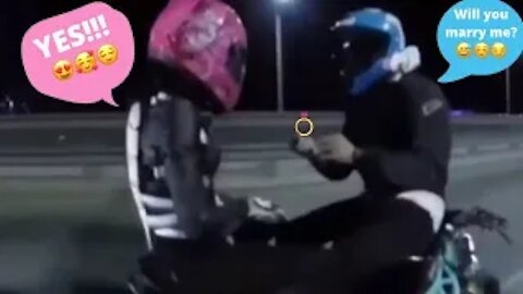 Cool Marriage Proposal on Bike | Daily Dose Of Cars & Bikes