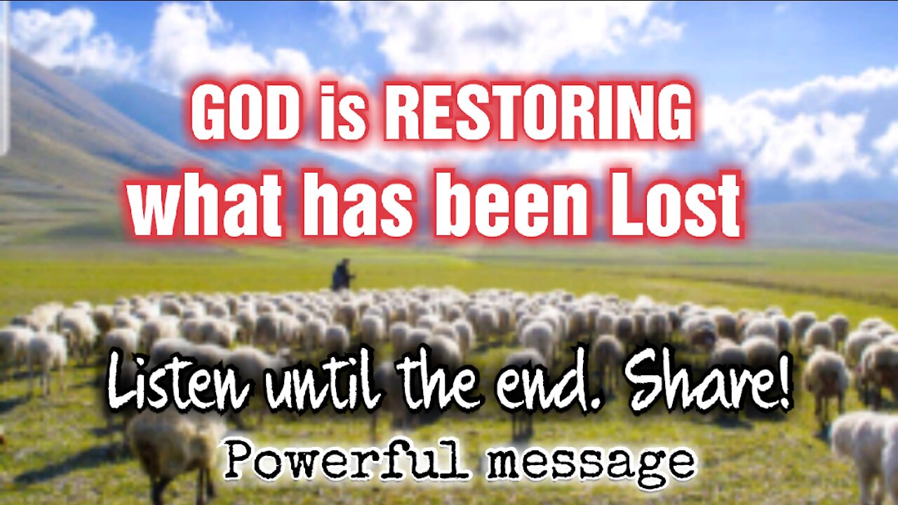 GOD is RESTORING what has been Lost! GOD is The GREAT I AM! #Share #restoration #miracles #GOD