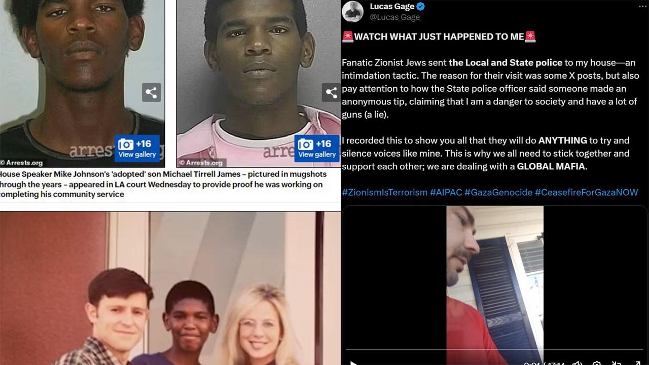 Son of Speaker of the House Exposed as Repeat Felon | Lucas Gage Visited by Police for Twitter Posts