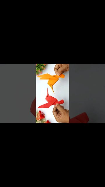 Paper Hummingbird || Origami Birds Making For School Project Crafts #shorts