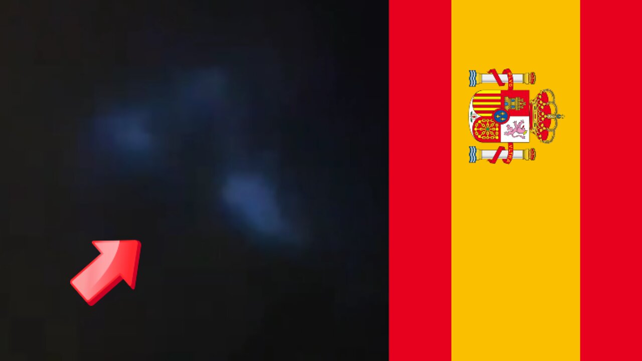 A hologram of light is sending something to the ground! Spain [Space]