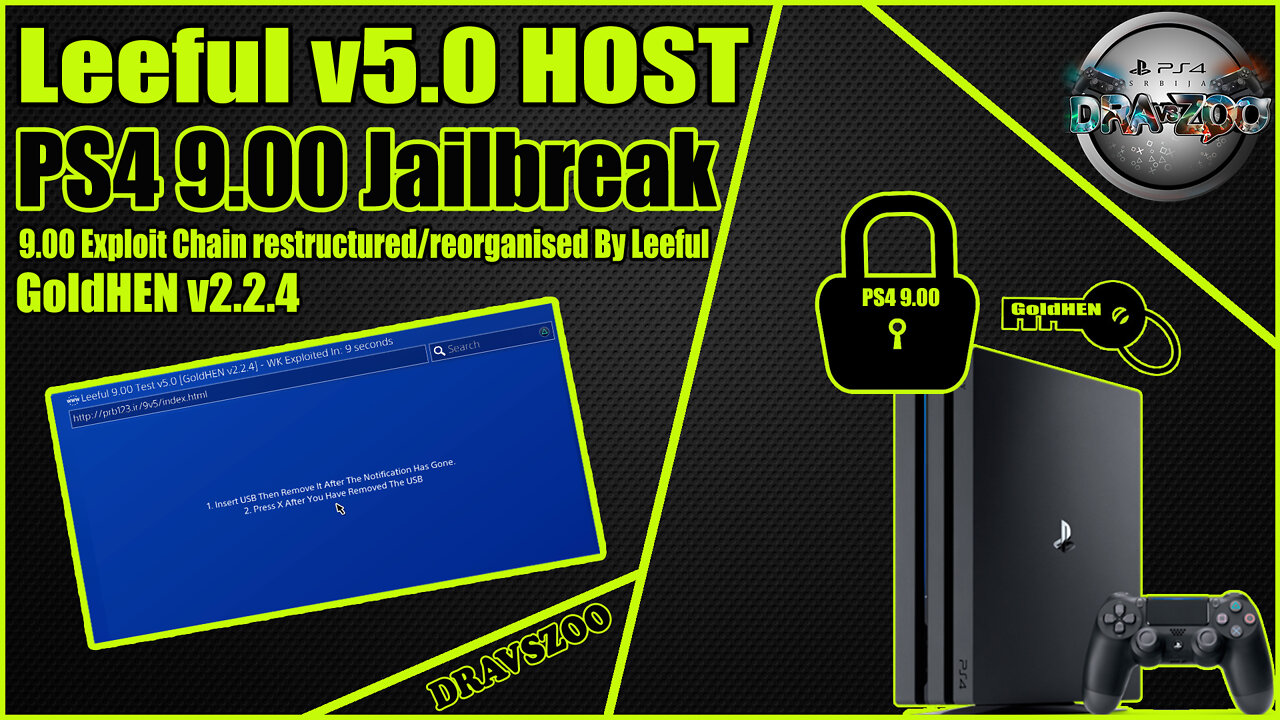 Leeful 9.00 Test v5.0 HOST | GoldHEN v2.2.4 | Exploit Chain restructured/reorganised By Leeful