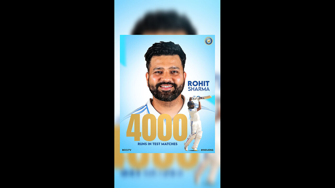 Rohit Sharma crosses 4,000 Test runs during 4th India vs England match #rohitsharma