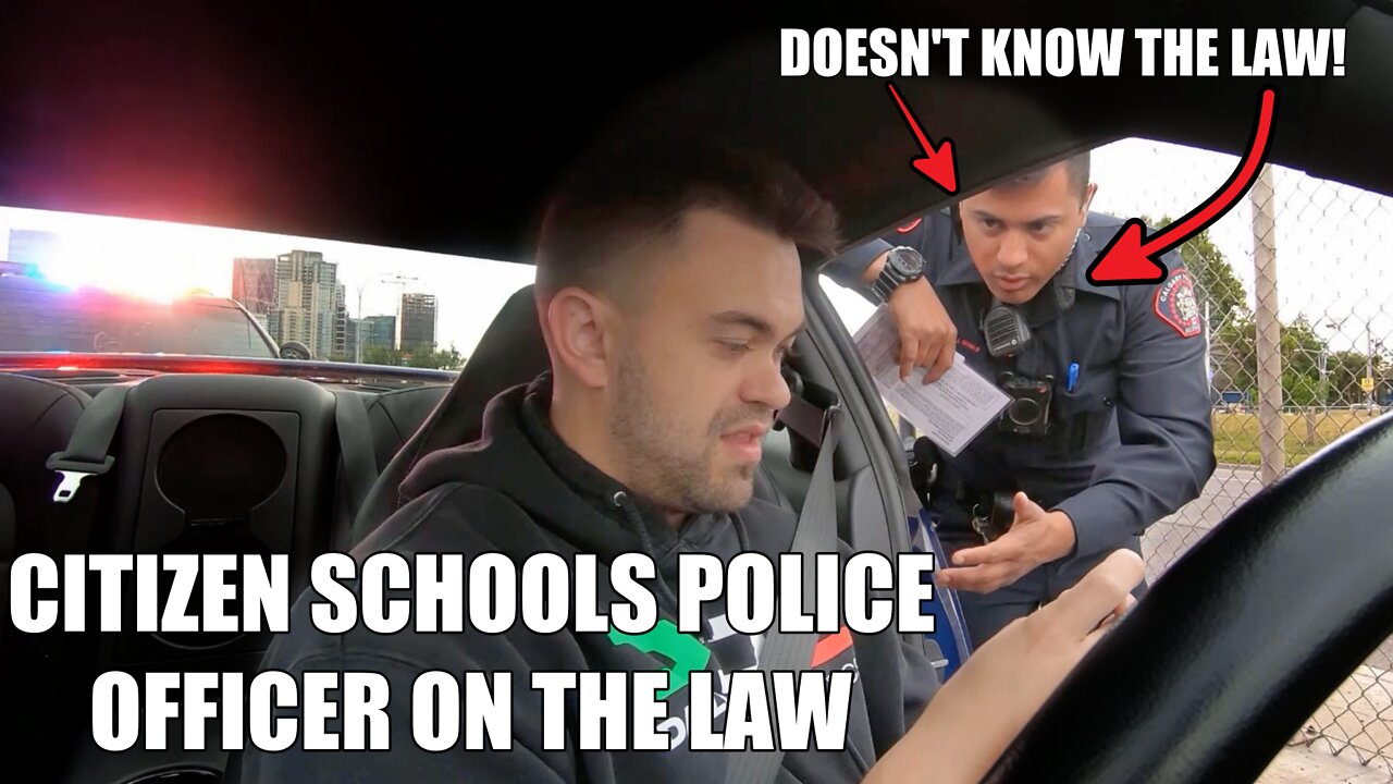 POLICE GET SCHOOLED ON THE LAW BY SUPERCAR OWNER! *PULLED OVER FOR NO REASON!*