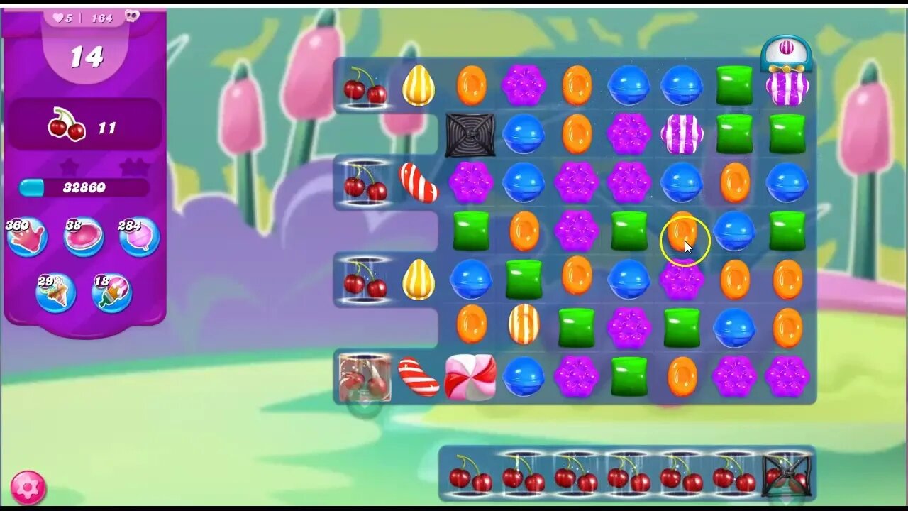 Candy Crush Level 164 Talkthrough, 25 Moves 0 Boosters