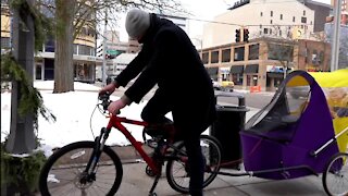 When you see the red bike in downtown Lansing, it's time to eat